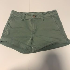 American Eagle Twill Green Shorts 0